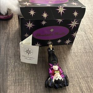 Christopher Radko Just Hanging Out Bat Ornament in box